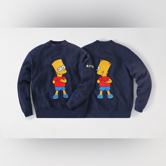 Kith Other - NWT Kith x The Simpsons Bart Intarsia Sweater Navy/Multi